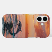 サンセットドルフィンズ Case-Mate iPhoneケース (裏面 (横))