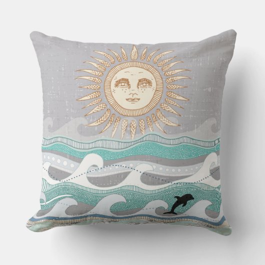 サンセットドルフィン クッション (正面)