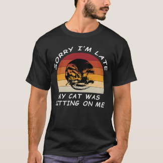 サンセットネップ: レトロな猫の夢 Tシャツ