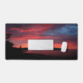 サンセットノバスコシア美しいビーチ風景 デスクマット (キーボード&マウス)
