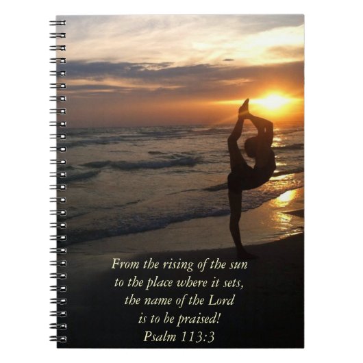 サンセットノートブックでビーチのダンサーのシルエット ノートブック (正面)