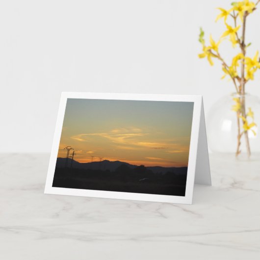 サンセットハイウェイの風景 カード (黄色い花)