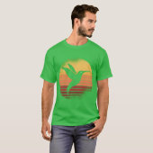 サンセットハチドリハチドリ鳥面白い Tシャツ (正面フル)