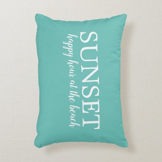 サンセットハッピーアワーでビーチアクセント枕 アクセントクッション (正面(垂直))