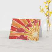 サンセットハッピーバースデーグリーティングカード カード (黄色い花)