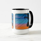 "サンセットハム絵を描"のオン マグカップ (正面右)