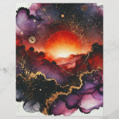 サンセットハロウィン不気味アルコールインクスクラップブック (正面)