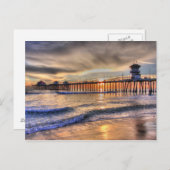 サンセットハンティントンビーチCa ポストカード (正面/裏面)
