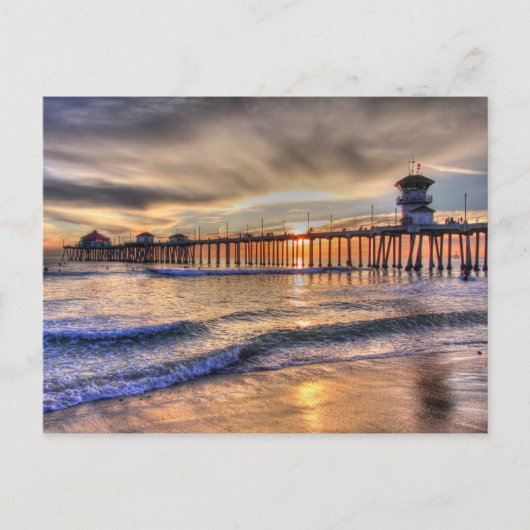 サンセットハンティントンビーチCa ポストカード (正面)