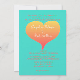 サンセットハートのターコイズ 招待状