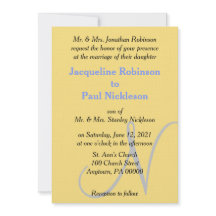 サンセットハートイエローブルーモノグラム結婚ズ