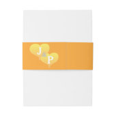 サンセットハートオレンジモノグラム 招待状ベリーバンド (裏面例)