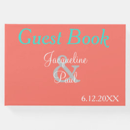 サンセットハートコーラル結婚ズモノグラム ゲストブック