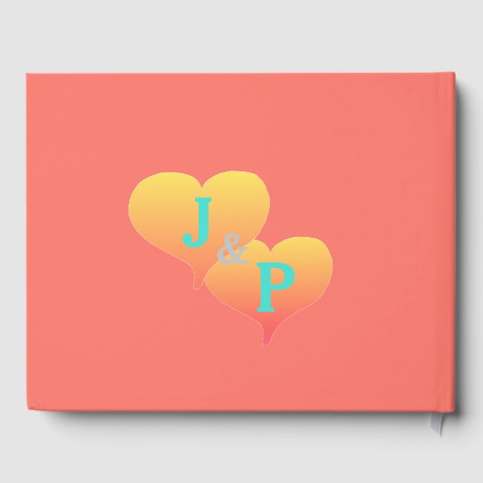 サンセットハートコーラル結婚ズモノグラム ゲストブック (裏面)
