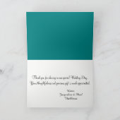 サンセットハートティール（緑がかった色）グ結婚リーンサンキューカード サンキューカード (内部)