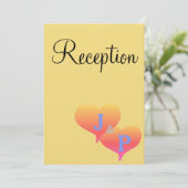 サンセットハートメルローイエローブルーモノグラム 招待状 (スタンド正面)