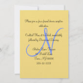 サンセットハートメルローイエローブルーモノグラム 招待状 (裏面)