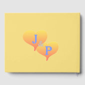 サンセットハートメルローイエローブルー結婚ズ ゲストブック (裏面)