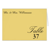 サンセットハートメロ結婚ー黄色のテーブルカード (正面横)