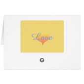 サンセットハートメロ結婚ー黄色のテーブルカード (裏面横)