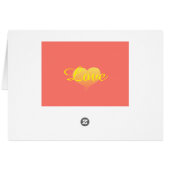 サンセットハート結婚コーラルのテーブルカード (裏面横)