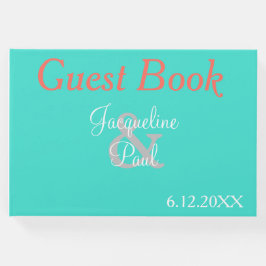 サンセットハート結婚ターコイズの本 ゲストブック