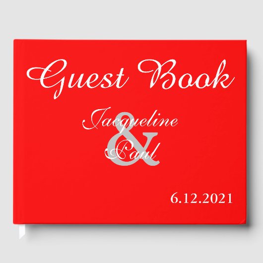 サンセットハート結婚レッドの本 ゲストブック (正面)