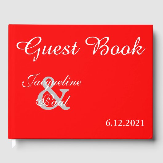 サンセットハート結婚レッドの本 ゲストブック (正面)