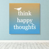 サンセットハ考えッピー キャンバスプリント (インサイチュ (ウッドフロア))