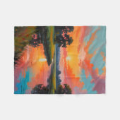 サンセットバイザリバー フリースブランケット (正面(横))