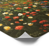 サンセットバイザレイクオイルペインティング ポスター (角)