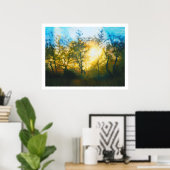 サンセットバイセントラルコーストオークス ポスター (ホームオフィス)