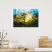 サンセットバイセントラルコーストオークス ポスター (キッチン)