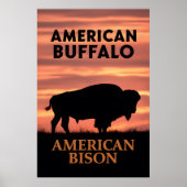 サンセットバイソンシルエット ポスター (正面)