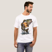 サンセットバスの二重露光フィッシング Tシャツ (正面フル)