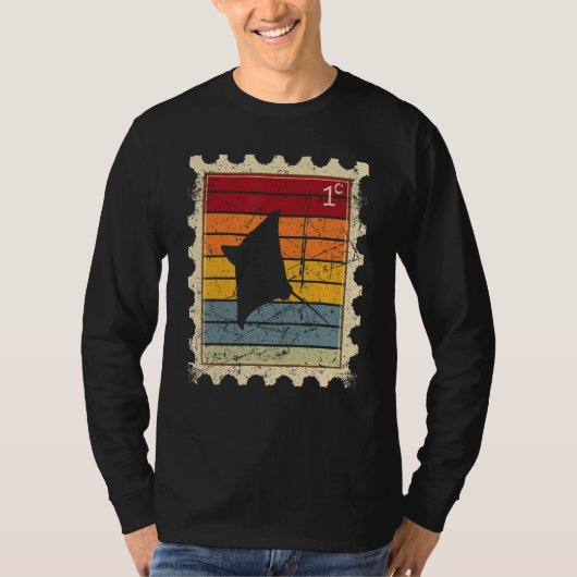 サンセットバトイデアの切手 Tシャツ (正面)