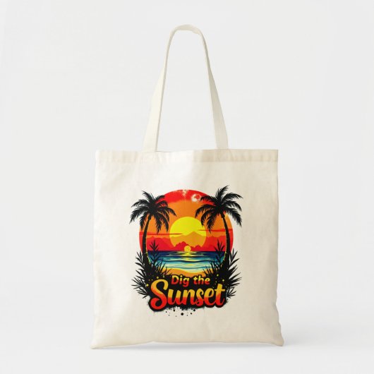 サンセットバレーボールティーを掘る – ファンに最適 トートバッグ (正面)