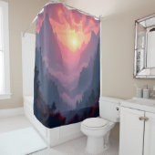 サンセットバレー - シャワーカーテン (インサイチュ)