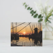 サンセットバーゲンコップハーバー、ランジェランド、デンマーク ポストカード (スタンド正面)