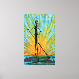 サンセットパドルボーダー キャンバスプリント