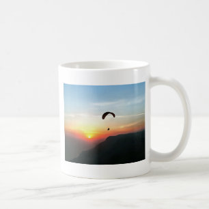 サンセットパラグライドWanderlustエクストリームスポーツアート コーヒーマグカップ