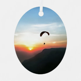 サンセットパラグライドWanderlustエクストリームスポーツアート セラミックオーナメント