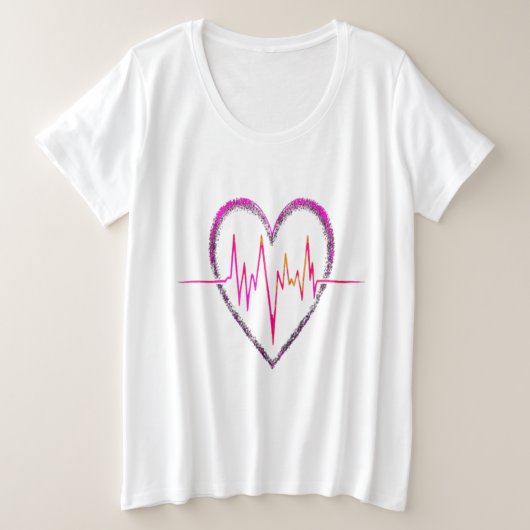 サンセットパラダイスバケーション プラスサイズTシャツ (デザイン正面)