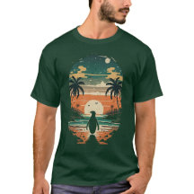 サンセットパラダイスペンギンTシャツ