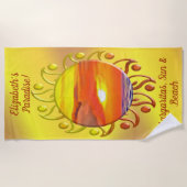 サンセットパラダイスマルガリータ2443 ビーチタオル (正面)