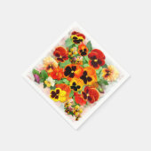 サンセットパンジー スタンダードカクテルナプキン (角)