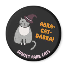 サンセットパークの猫たちハロウィンマグネット 魔女 アッシュズ