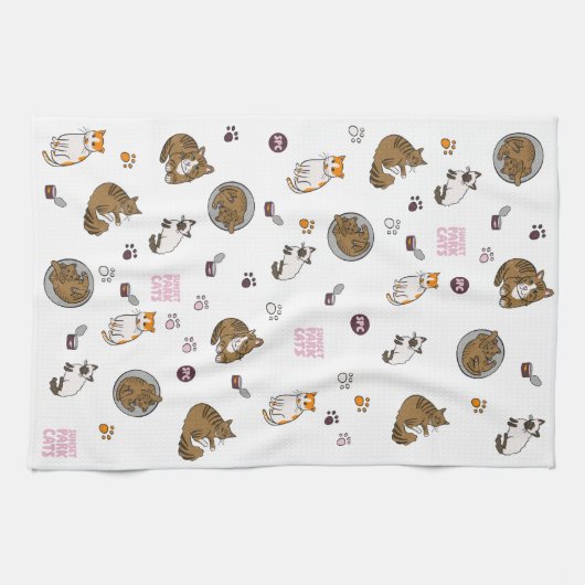 サンセットパークの猫たち | キッチンタオル | ティータオル (横)