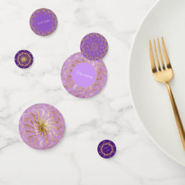 サンセットパープルと金ゴールド コンフェッティ