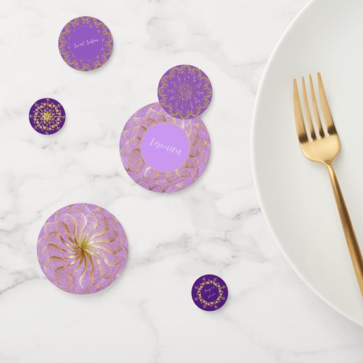 サンセットパープルと金ゴールド コンフェッティ (グループ)